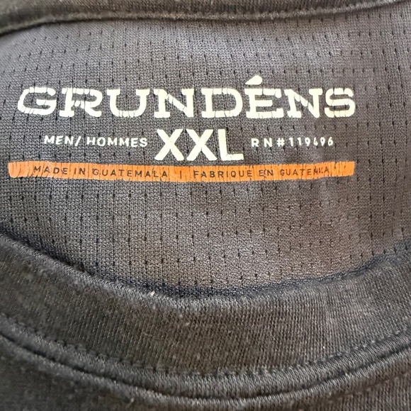 GRUNDENS Mens XXL LS Performance Shirt Dark Brown Moisture Wicking Fishing - Picture 5 of 7